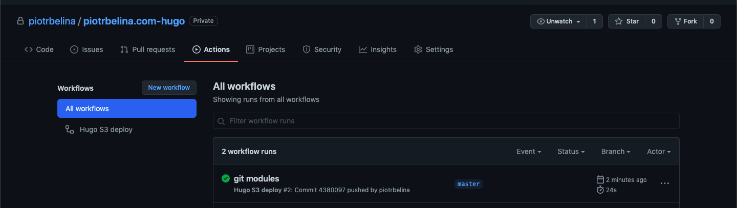 GitHub Actions Workflows