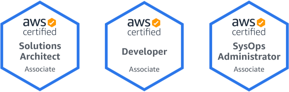 Piotr Belina AWS Certifications Badges